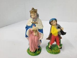 Vintage Wise Man & Bagpipe Player Figurine  Figures Made in Italy Fontanini( ?) - Picture 1 of 3