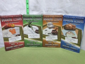 DRAWING LESSONS Donna Hugh 1-4 Beginners VHS Nature People & Animals 2001 - Picture 1 of 3