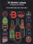 24 pièces bouteille de soda vin Halloween mariage bière gothique étiquettes fête d'horreur