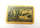 1880's Young's Pier Atlantic City New Jersey Admit One Celluloid Ticket