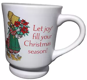 Tazza da caffè Holly Hobbie 1980 ricordo di Natale gres 8 fl oz made in Korea - Foto 1 di 13
