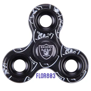 NFL Oakland Raiders Three Way Printed Logo Fidget Hand Spinner - Picture 1 of 4
