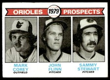 1979 Topps 701 Orioles Rookies Mark Corey / John Flinn / Sammy Stewart