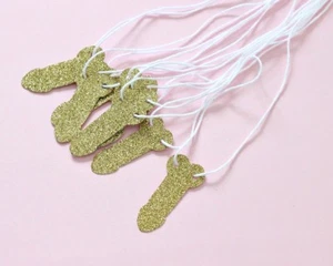 10 Glitter Willy Necklace Hen Party Favours Team Bride Decorations Penis Funny - Picture 1 of 12