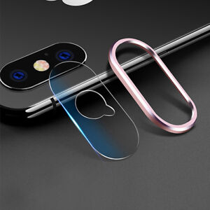 For iPhone XS/XS Max/XR/X 8/7 Camera Lens Ring Tempered Glass Screen Protector