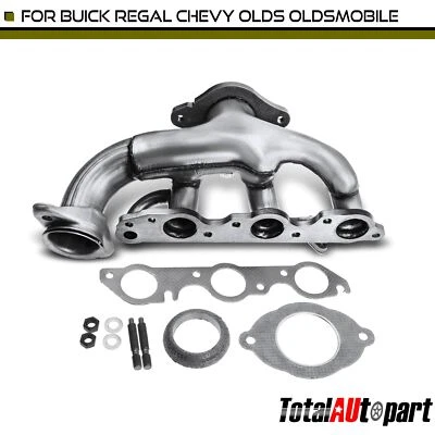 Exhaust Manifold w/ Gasket Kit for Chevrolet Impala Pontiac Grand Prix 3.8L Rear - Image 1 of 4