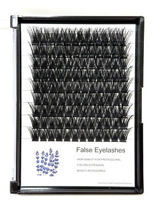 108 piezas, 20 mm, pestañas aspecto dramático volumen racimo, NUEVO Foto 1 de 3