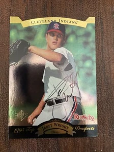 JARET WRIGHT 1996 UPPER DECK AUTOGRAPHED SIGNED AUTO BASEBALL CARD 43 INDIANS - Picture 1 of 1