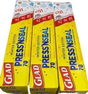 Glad Cling Wrap Winter Edition Food Plastic Holiday Christmas Lot Of 3 - Picture 1 of 3