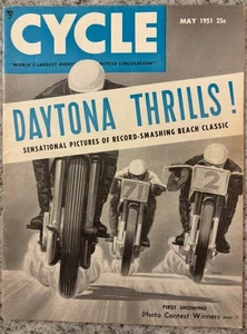 Cycle Magazine May 1951 Harley-Davidson Indian Norton BSA , Vintage Good/Good+ - Imagen 1 de 23
