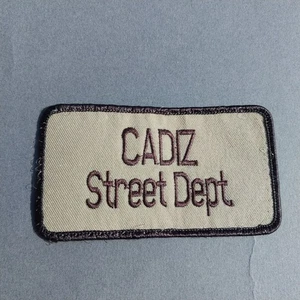 Parche para coser Cadiz Street Department Ohio OH 2,5"x 4 1/4" - Imagen 1 de 2