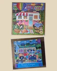 "Wine Country Camper" 750 Pc And Mountain Camping 300 Pc Jigsaw Puzzles - Picture 1 of 4