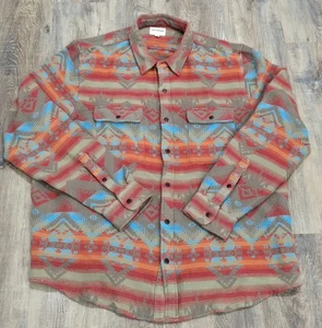 Lucky Brand Shirt Mens XXL 2XL Southwest Aztec Button Up Long Sleeve Western - Picture 1 of 8
