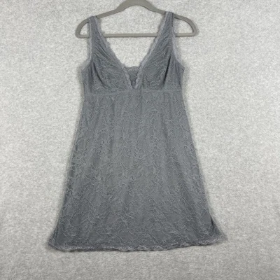 Vestido Soma Floral Encaje Sin Mangas Gris Para Mujer Talla M Y2K Ropa de Club Hadas Cóctel Foto 1 de 4
