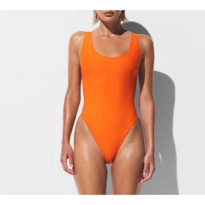 SKIMS Signature Swim Einteiler Badeanzug U-Ausschnitt Mandarine Orange Größe 2X - Bild 1 von 8