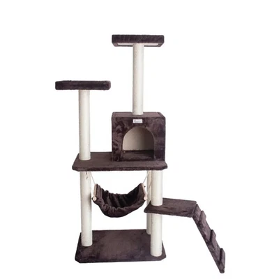 GleePet 57-Inch Cat Tree Real Wood Climber With Four Levels - Image 1 of 4