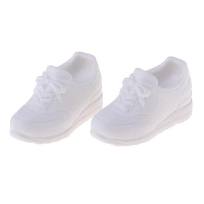 1/6 Scarpe con tacco nascosto moda Abbigliamento casual bianco per BJD Blythe - Immagine 1 di 4