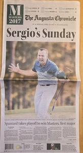 2017 Sergio Garcia Masters Champion 'Sergio's Sunday'  Newspaper - Picture 1 of 3