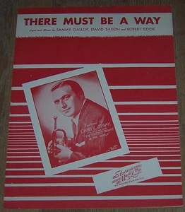 There Must Be a Way Charlie Spivak Sweetest Trumpet 1945 Vintage Sheet Music - Picture 1 of 1