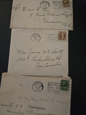 Canada WW1 Military 1919-1920 -1940. Soldier's Mail  to Vancouver. With Stamps - Image 1 of 4