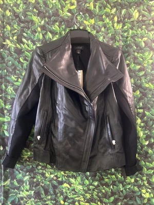 NWT  Halogen Leather Moto Jacket in Black - Size XL - Image 1 of 4