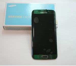 GENUINE SAMSUNG GALAXY S6 EDGE G925F GREEN LCD SERVICE PACK NEW DISPLAY SCREEN - Picture 1 of 2