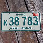 1973 Idaho License Plate - "K38 783" 73 Sticker FAMOUS POTATOES