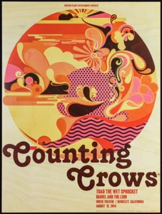 Counting Crows Toad the Wet Sprocket 2014 Poster Greek Theatre Berkeley - Picture 1 of 1