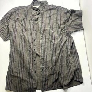 Doghouse Shirt Mens Size XL Short Sleeve Slim Fit Button Up Multicolor Stripe - Bild 1 von 8