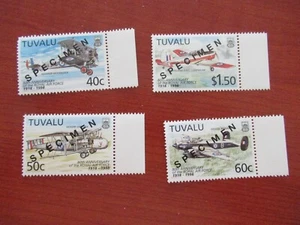 Juego TUVALU con ESPECIMEN Sobreimpresión Como Nuevo (Aeronave) - Imagen 1 de 1