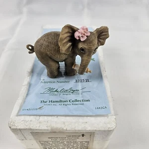 1990's Elephant Hamilton Collection Vintage elephant baby bottle hair bow - Picture 1 of 1
