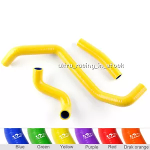Yellow 2000-2007 Can Am Bombardier DS 650 DS650 ATV Silicone Radiator Hose Pipe - Picture 1 of 5