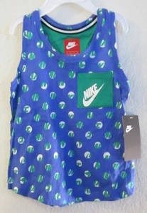 NWT Nike Sportswear NSW Little Kids Girls Polka Dot Tank Top 6 Comet Blue $24 - Picture 1 of 2
