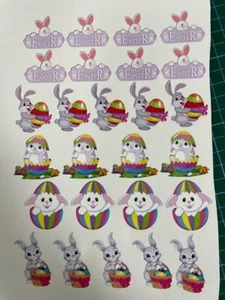Easter Stickers Vinyl Decal Bunny Rabbit happy Easter sign great designs - Picture 1 of 19