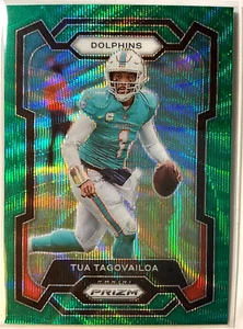 2023 Panini Prizm Tua Tagovailoa Green Wave Prizm #190 Miami Dolphins - Bild 1 von 2