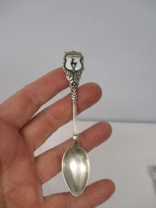 ANTIQUE 925 STERLING SILVER w HALLMARK ENAMEL KITZBUHEL AUSTRIA SOUVENIR SPOON - Picture 1 of 5