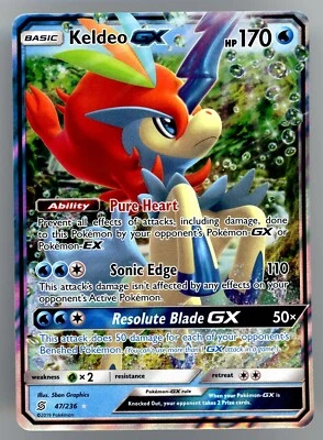 Pokemon TCG Keldeo GX 47/236 Unified Minds Ultra Rare 2019 - Image 1 of 2