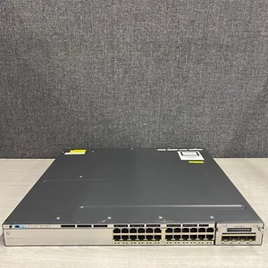 Cisco C3750X-24P-L PoE+ 24-Port Ethernet Switch ** 1Gb Uplink Ports ** - Picture 1 of 5
