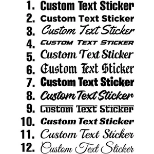 Custom Text Car Personalised Your Name Lettering Matte Vinyl Sticker X2 BCL - Picture 1 of 19