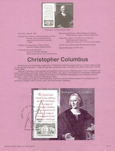 #9212-9217 Columbus 6 SS #2624-2629 USPS Souvenir Page - Picture 1 of 1