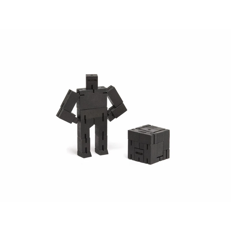 Ninja Micro Cubebot Black Wood Robot Cube Puzzle by Areaware