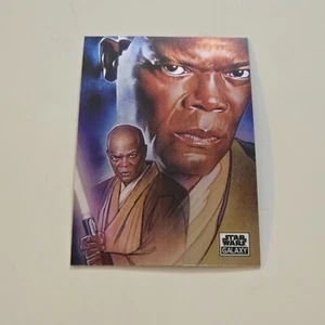 Topps 2021 cromado Star Wars Galaxy Base #42 Mace Windu - Imagen 1 de 2