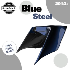 Fundas laterales extendidas de acero azul para más de 14 Harley Touring Street Road - Imagen 1 de 7