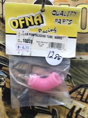 Ofna 10028: 1/8 Pink Silicone Tube 90deg NewInPack USA Shipped - Image 1 of 2