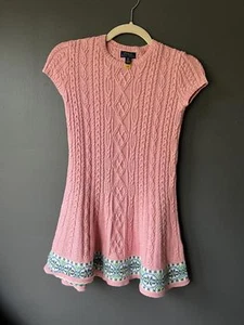 Polo Ralph Lauren Cable Knit Dress for Girls - Pink size S/P (7) - Picture 1 of 5