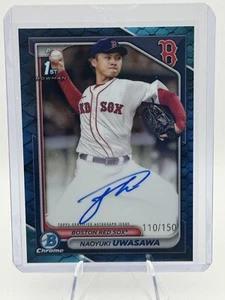 Naoyuki Uwasawa 2024 Bowman 1st Chrome Auto 110/150 Blue Reptilian  #CPA-NU - Picture 1 of 2