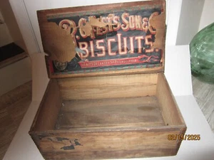 Vintage Wooden Biscuit Box 21 x 14 X 12 R. C. Fests Son & Co. Philadelphia PA - Picture 1 of 9