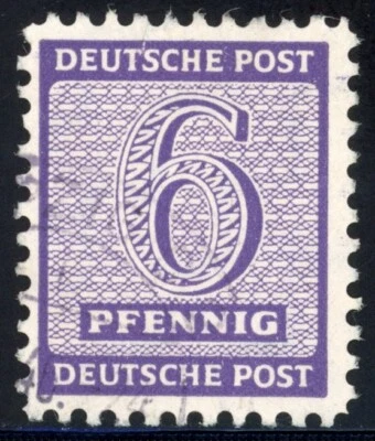 Alemanha 1945 Saxônia Ocidental 6 Pf Teste Oficial Perfs Mi# 121 X Usado Muito Bom RARO - Imagem 1 de 2