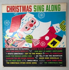 CHRISTMAS SING ALONG Record LP Vinyl **untested** Album is rough shape Santa - Imagen 1 de 7