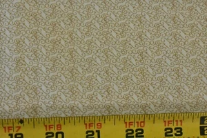 12" Long, Tiny Tan Scrolls on Cream, Moda, Sweetwater, "Elementary", V405 - Picture 1 of 7